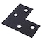 Hampton Hampton 6 in. H X 6 in. W X 1/8 in. D Black Steel Corner Plate 02-3411-410 - alternate 4